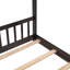 Lit double en bois pleine grandeur, espresso