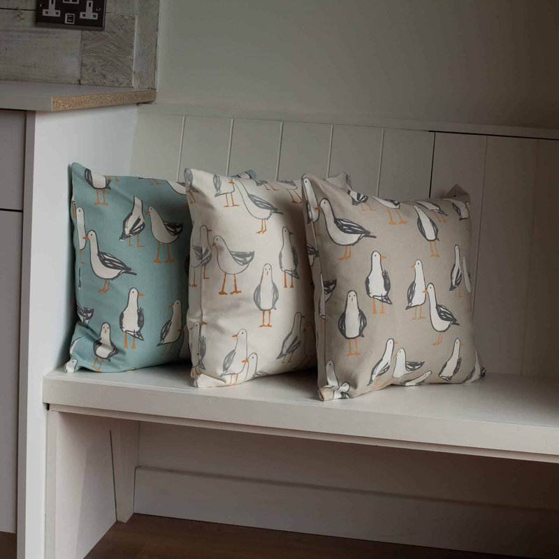 Animal Print Beige Cushion, 43x43cm, Synthetic filled