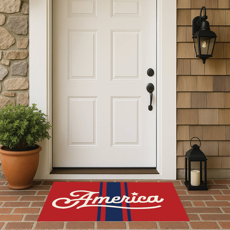 Paillasson America, Red, 17' W X 24' L