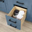 Meuble-lavabo autoportant à double cuve 60 po avec comptoir en pierre blanche et dosseret Bailey, noir mat-1490491467-1573592312-1490491478