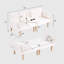 Canapé double pliable beige de 72 pouces, revêtement en velours doux, canapé confortable pour 2 personnes pour salon ou appartement.