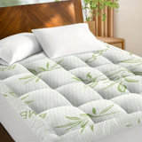 Mattress Topper,Extra Thick Mattress Pad Cover For Back Pain,With Pillowcase&Eye-Mask,Cooling Mattress Protector With 8-21 Inch Deep Pocket