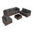7-pieces Outdoor Rattan Wicker Sectional Seating Group With Cushions-1299936509