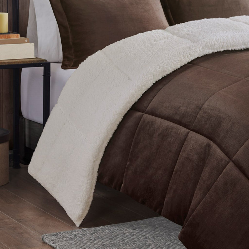 Ensembles de literie en sherpa douillet, polyester moelleux pour un confort rustique