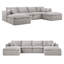 Canapé modulaire en forme de U de 142 po sans os avec repose-pieds - canapé de luxe en chenille à nuage, 6 places extra larges et profondes, livraison entièrement compressée et aucun assemblage requis-939868027