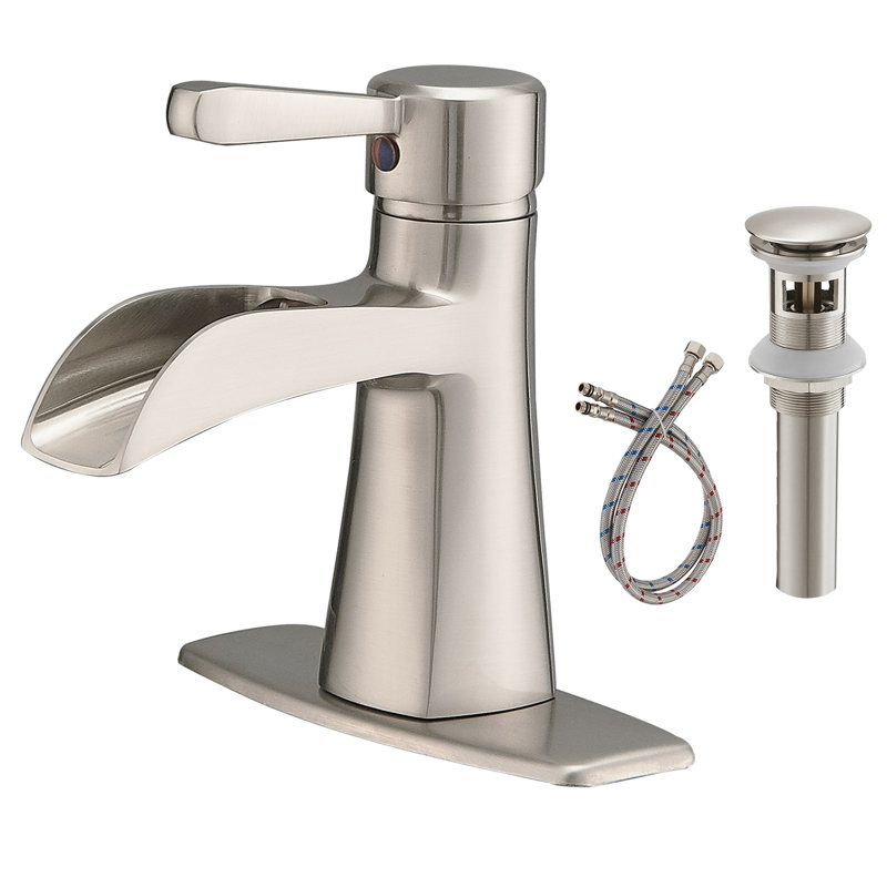 Robinet de salle de bain noir, Nickel brossé