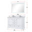 Meuble-lavabo double blanc 48 po X P 22 po D
