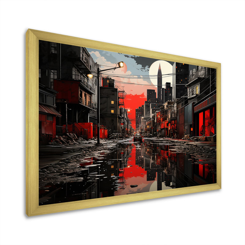 Canada Urban Reflections I - impression, H 12 po x l 20 po x P 1 po, Encadrement doré