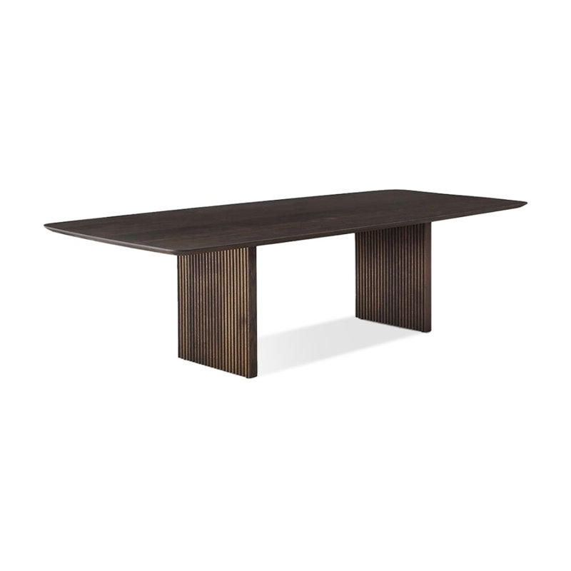 Table de salle à manger Modern Modern, H 29,53 po x L 39,37 po x l 102,36 po, Brun noyer