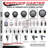 Rubber 12MM Threaded Stem Caster Set 2 Brakes SCC
