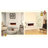 32" Electric Fireplace Heater with Mantel, Remote Control, White