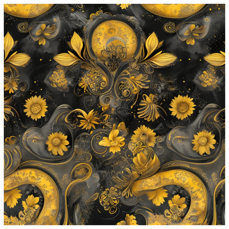 Édredon Ornate Floral Swirls, Twin