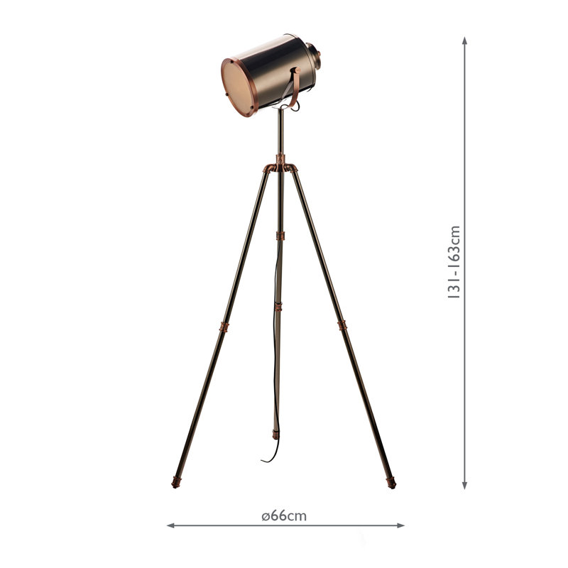 Linnie 131cm Antique Silver Task Floor Lamp