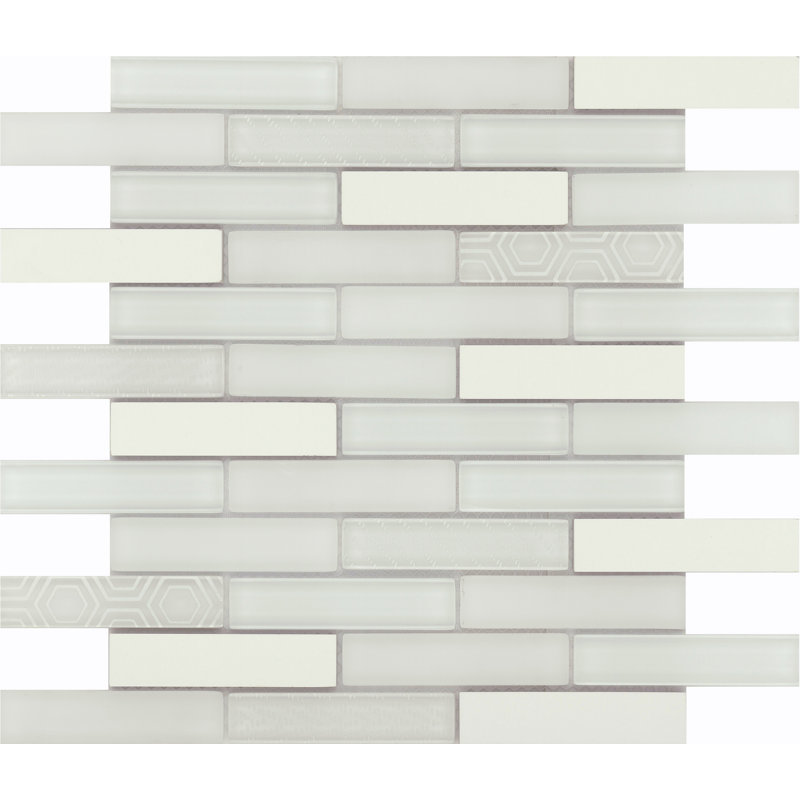 Volare Cieli 12 in. x 12 in. Glossy/Matte Glass Wall Tile (7.65 sq. ft./Case), Aria