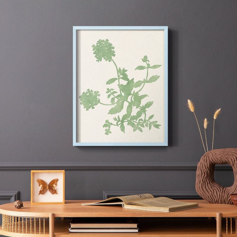 «Vintage Garden II», reproduction encadrée - bois massif, Bleu, H 10 po x l 8 po