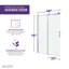 Porte de douche coulissante simple sans cadre 48 "x H 76" Rhodes-52233378