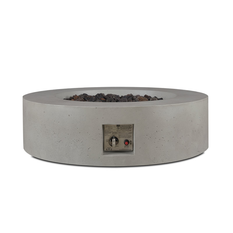 La Valle Concrete Propane Fire pit Table, Flint