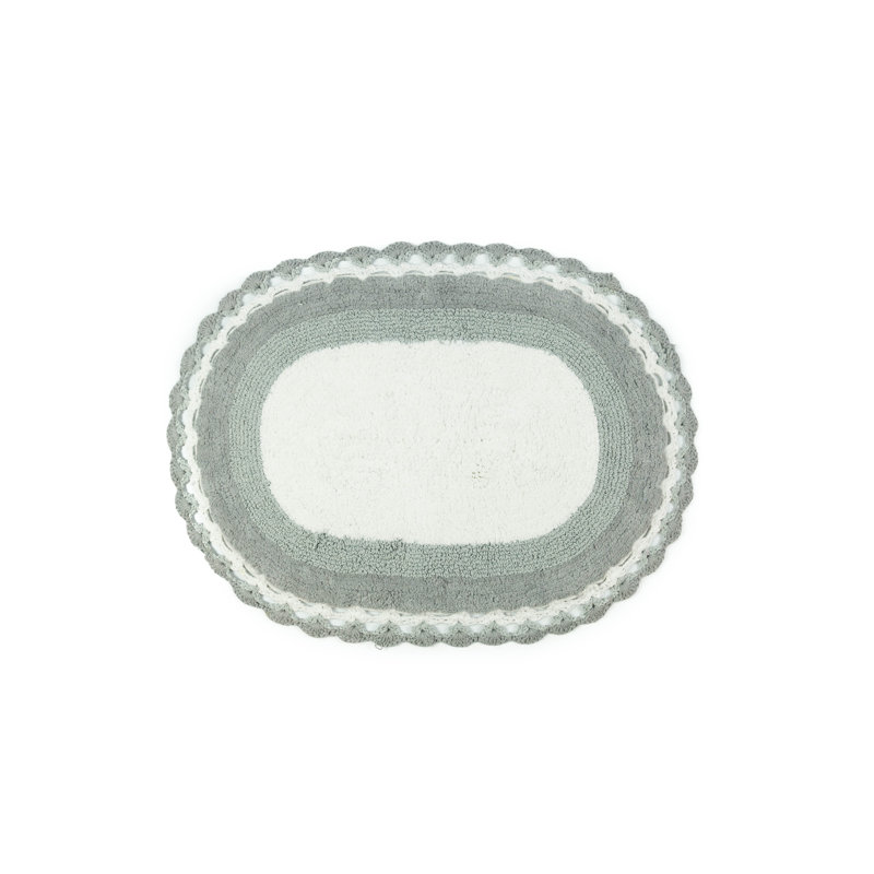 Samuelson Crochet Bath Mat, Grey