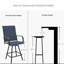 Tabouret de bar d'extérieur en métal (ensemble de 2)-84650080