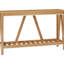 Console, table d'entrée rustique avec rangement, brun pour le couloir, le salon, P 14,25 po x L 57,9 po, zone de rangement