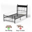Metal Platform Bed with LED Headboard, Charging Station & Storage
