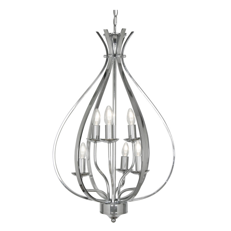 Portersville 6 - Light Lantern Pendant, Chrome