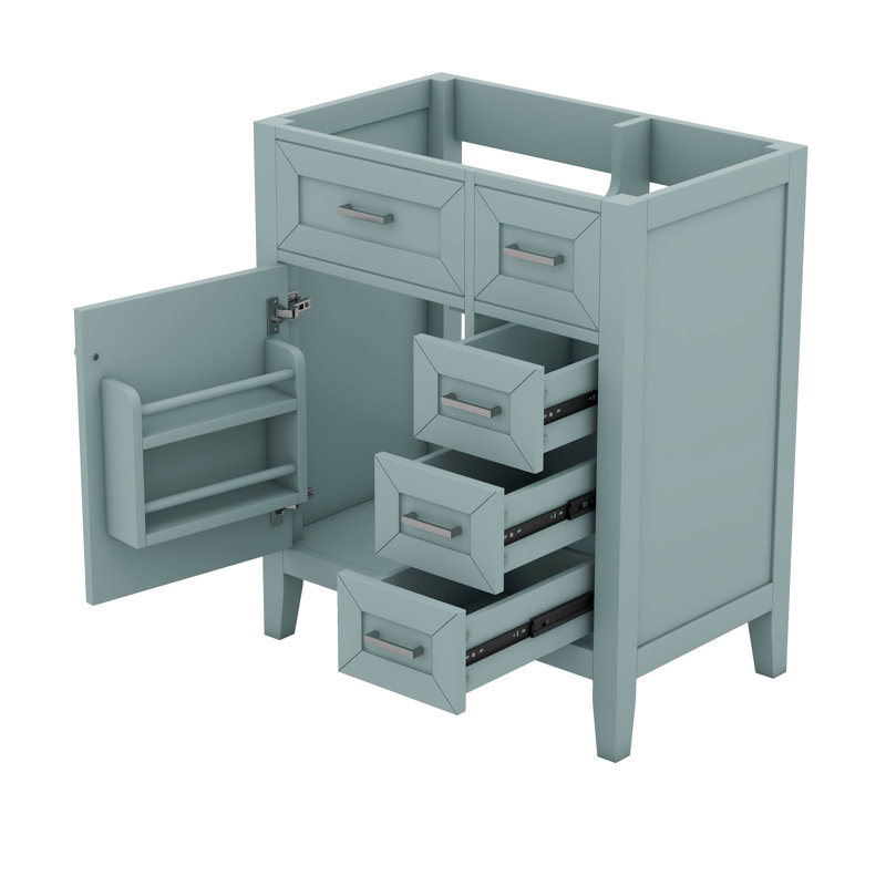 30 Inch Bathroom Vanity With Drawers, Green