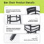 Aluminum Outdoor 360° Swivel Bar Stools Set of 2 with Cushions