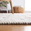 Tapis géométrique en laine / beige tissé à la main Zuzana-519217717