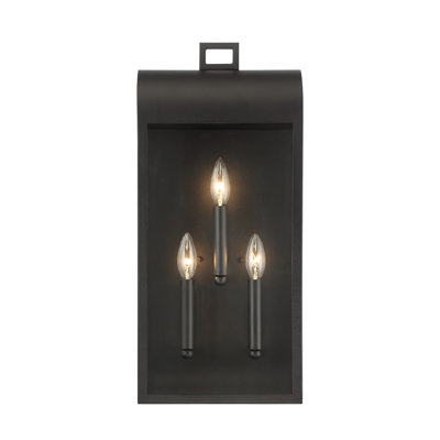 SOYAR 3-Light Outdoor Lantern, Black