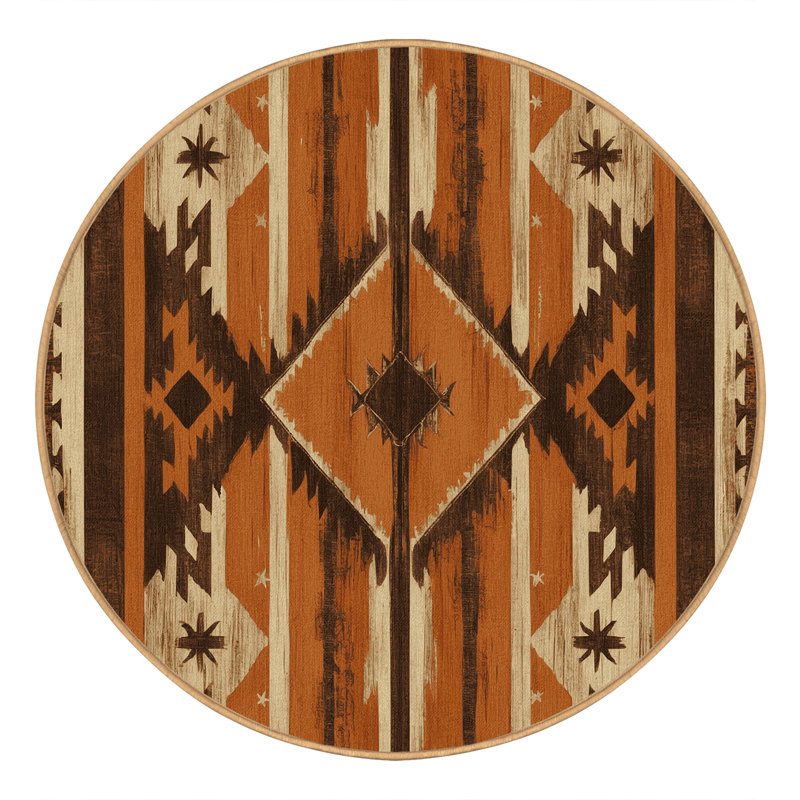 Tapis Sunset Braise, Rond 3 pi
