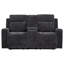 Causeuse inclinable électrique en chenille Kennett gris-1774738879