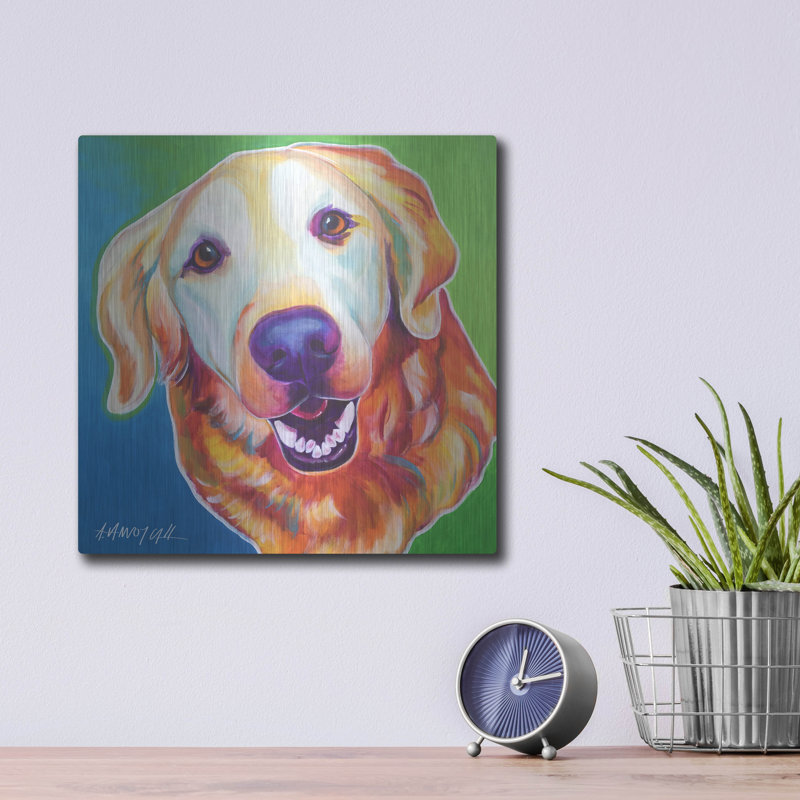 «Golden - Daisy Mae» par Dawg Painter, H 12 po x l 12 po