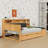 Full Wood Daybed with Trundle, Storage Shelves, and Charging Station-2046033236