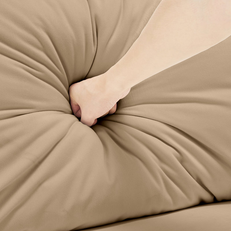 4 velours brun clair avec rangement - Offrez du confort et du style à votre espace de vie, 4