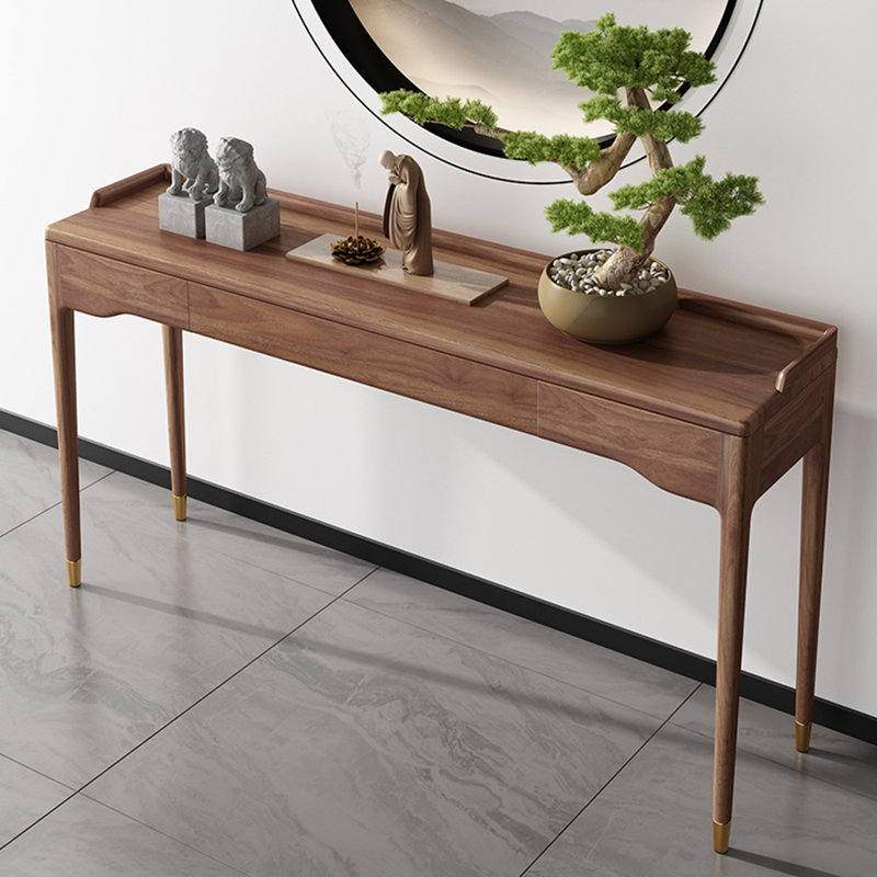 Console de style chinois simple, H 35,4 po x l 63 po x P 14,2 po
