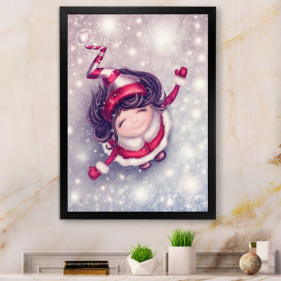 Toile de Noël, reproduction d'art des Fées d'hiver - Fée de Noël d'hiver