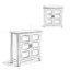 Armoire de rangement basse en bois massif avec tablettes réglables Burlington-1878486280