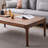 Nut-brown Solid Wood Rectangular Coffee Table-1113261211