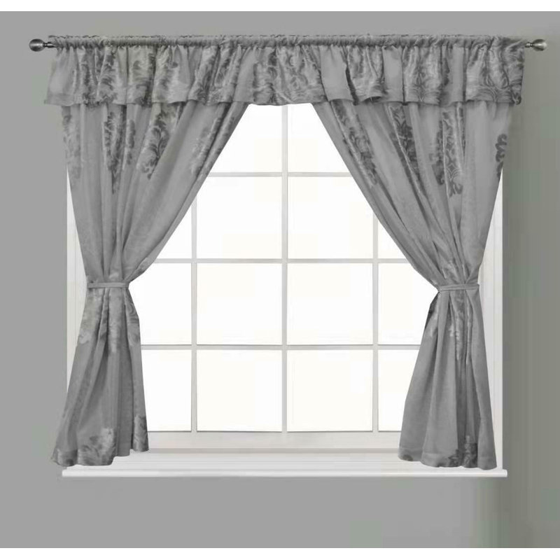 Haxby Semi Sheer Curtain, 121.92cm x 91.44cm, Silver