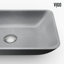 Lavabo de salle de bain rectangulaire fait à la main gris Duomo L 18 po x l 13 po x H 4 po Duomo