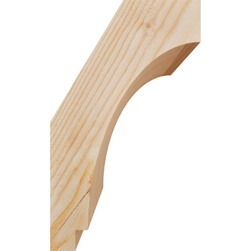 Attelle impériale du genou, Sapin de Douglas, Lisse, H 10 po x l 5,5 po x P 6 po