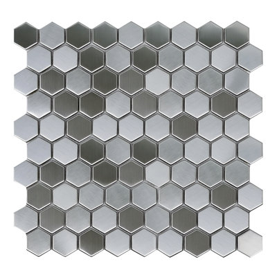 Lazio 1.2" x 1.2" Stainless Steel Honeycomb Mosaic Wall Tile