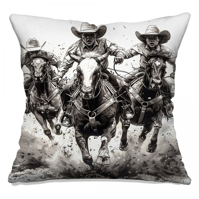 Coussin Cowboys, 20 po x 20 po