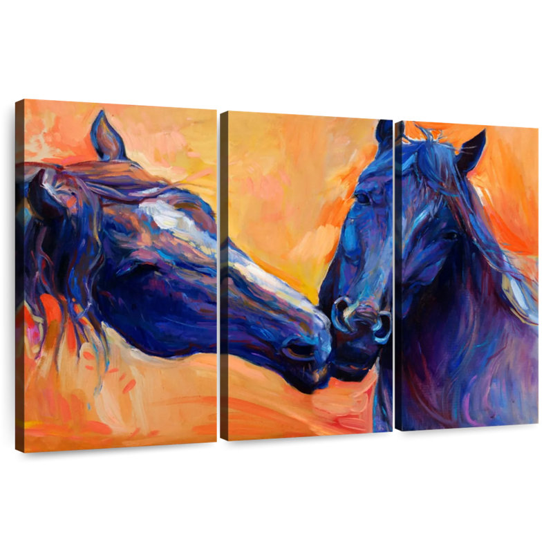 Blue Horses, 32" H x 50" W