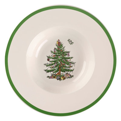 Christmas Tree Earthenware Pasta Bowl