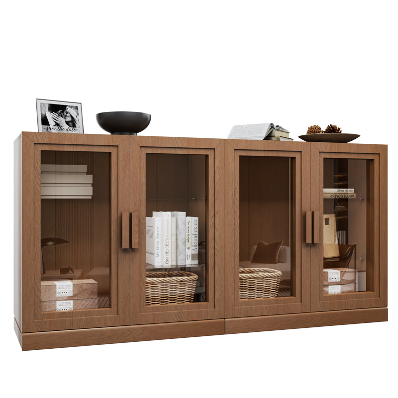 Hoshi 62"W x 36" H Sideboard Media Console, Natural, 36" H x 62" W x 16" D