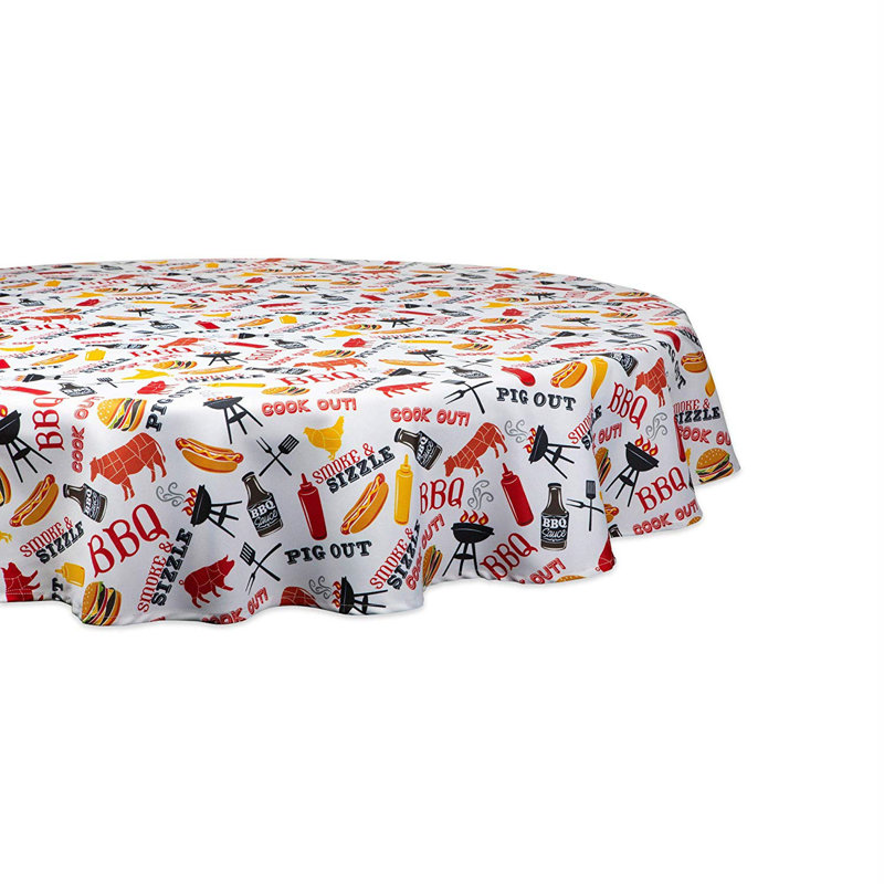 Ozan BBQ Fun Printed Outdoor Tablecloth