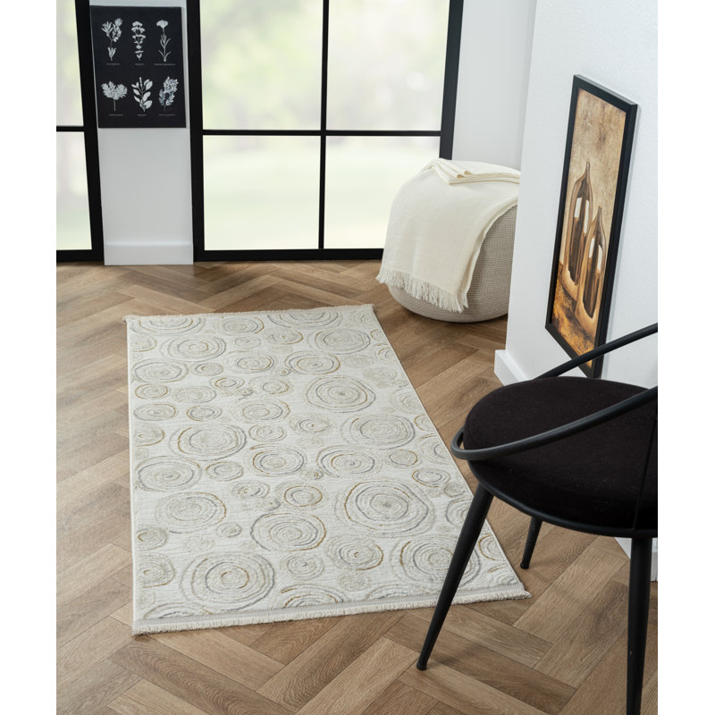 Penelope cream Rug, Rectangle 80 x 150cm