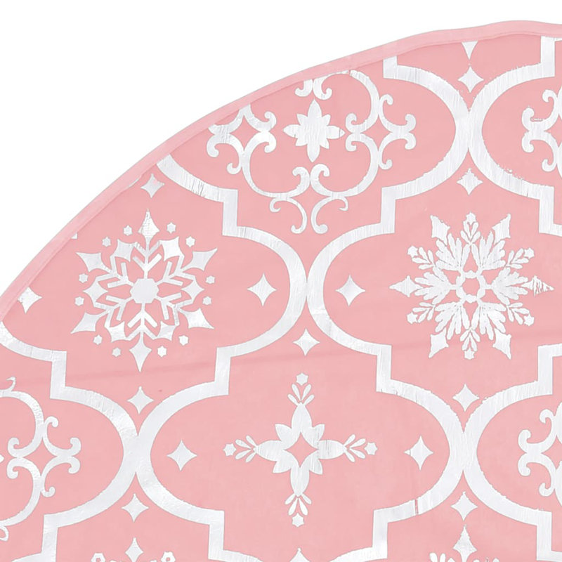 Tapis d'arbre de Noël artificiel Luxury, Rose, H 59 po x l 59 po